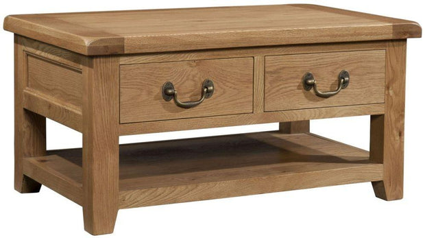 Somersby Oak Coffee Table & 2 Drawers
