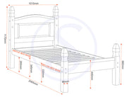 Corona 3ft Bed Low Foot End Frame