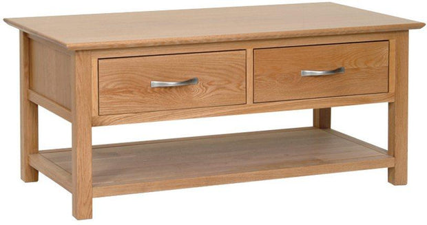 Avalon Oak Coffee Table with Drawers