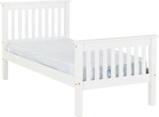 The 'Moderno' White High Foot End Bed Frame