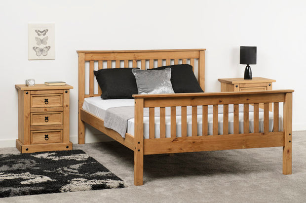 The 'Moderno' Pine High Foot End Bed Frame