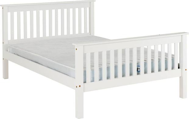 The 'Moderno' White High Foot End Bed Frame