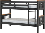 The 'Naples' White or Dark grey Bunk Bed