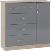 Nevada 5 Drawer Narrow Wardrobe