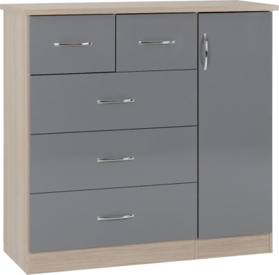 Nevada 5 Drawer Narrow Wardrobe