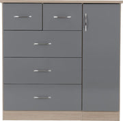Nevada 5 Drawer Narrow Wardrobe
