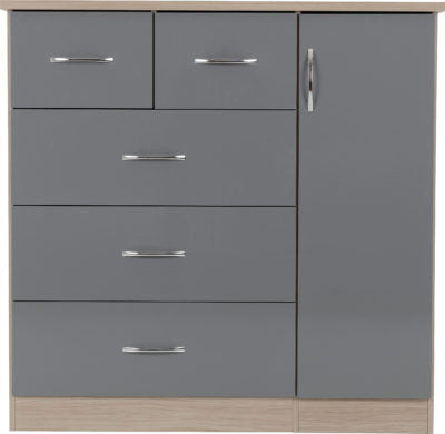 Nevada 5 Drawer Narrow Wardrobe
