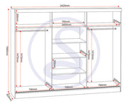 Nevada 3 door sliding wardrobe