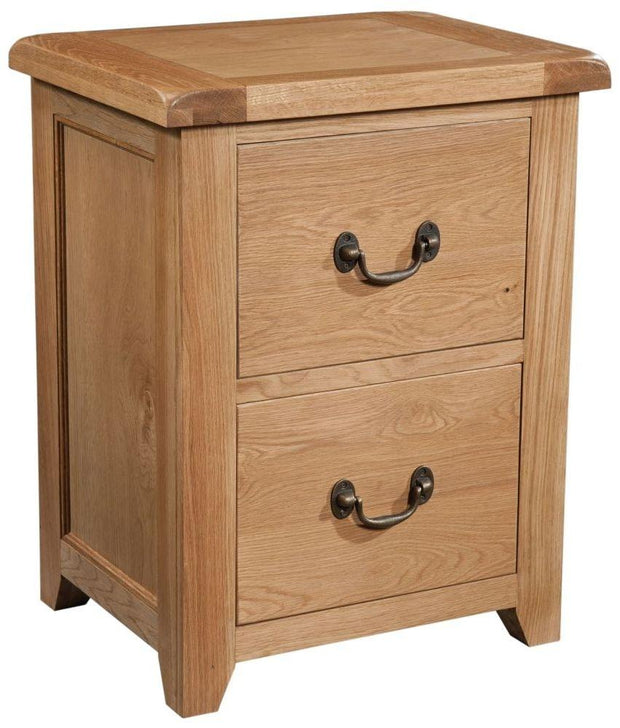 Somersby Oak 2 Drawer Filing Cabinet
