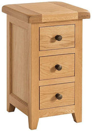 Somersby Oak Compact 3 Drawer Bedside