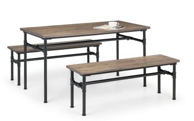 Cromwell Dining Table & 2 Benches