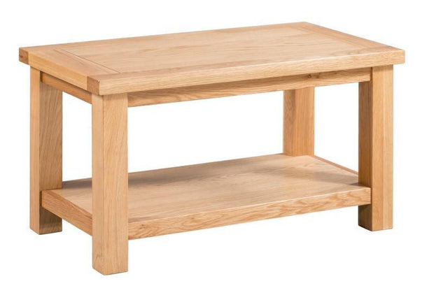 Devon Oak Small Coffee Table With Shelf