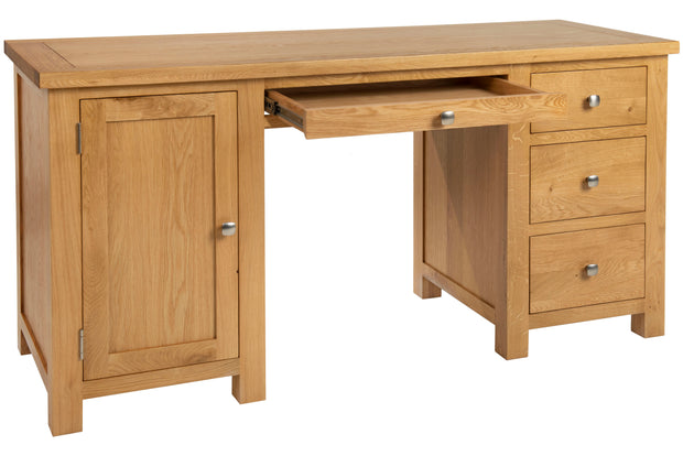 Devon Oak Double Pedestal Desk