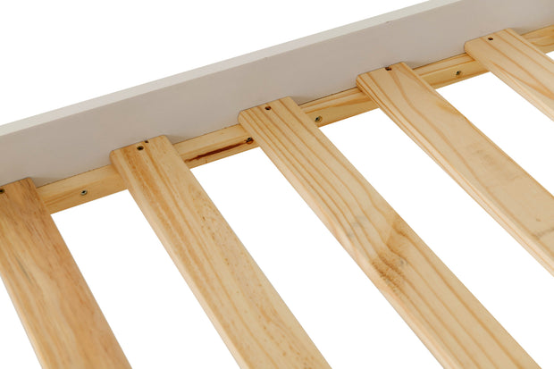 The 'Moderno' White High Foot End Bed Frame