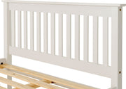 The 'Moderno' White High Foot End Bed Frame