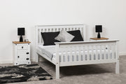 The 'Moderno' White High Foot End Bed Frame