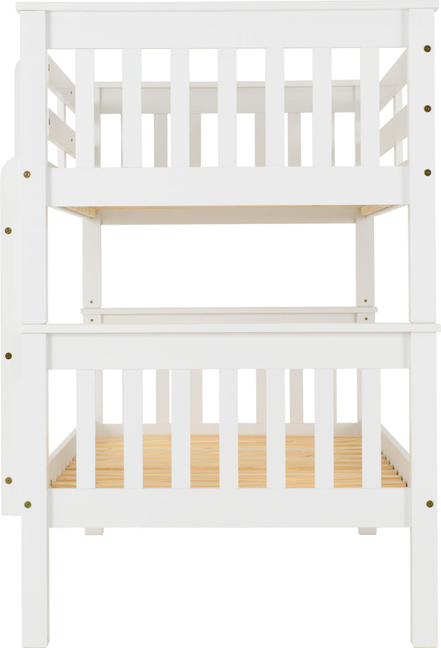 The 'Naples' White or Dark grey Bunk Bed