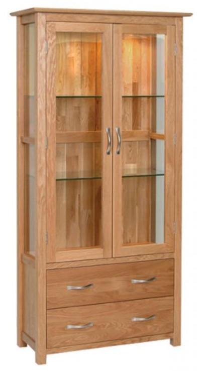 Avalon Oak Display Cabinet