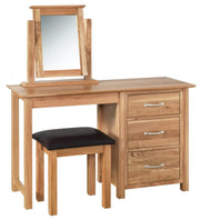 Avalon Oak Single Pedestal Dressing Table
